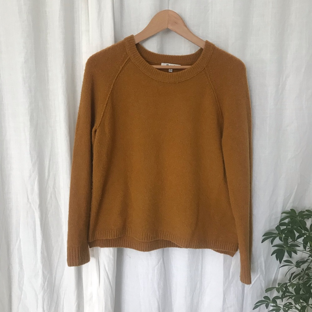 Madewell Mustard Soft Stretchy Sweater